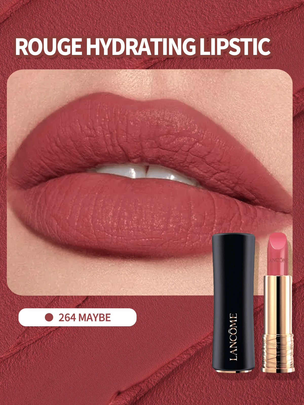 Lancôme Son kem dưỡng ẩm L'Absolu Rouge 264 có trọng lượng 0.12oz/3.4g - 264 Có thể - Xem 1