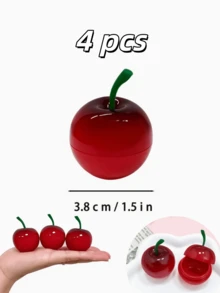 8g Cherry Cosmetic Cream Jars,Small Makeup Sample Containers,Refillable Travel Containers For Lip Balm, Facial Cream, And Cosmetics Dispensers.Portable Airtight Jars For Eye Cream/Face Cream Storage, DIY Samples, These Travel Plastic Containers With Twist-Off Lids Are Suitable For Skincare, Moisturizers, And Body Lotions. Travel Accessory And Perfect For Everyday Use At Home.Exquisite And Small, Convenient To Carry. - Multicolor - View 2