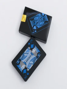 1 Set Creative Personalized Playing Cards, Waterproof PVC Plastic Material Matte Black Magic Poker Cards, Board Game Cards For Party - Multicolor - View 7