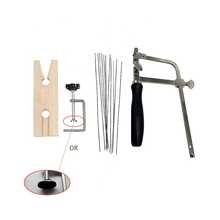 Jewelry Tool Set Multifunctional Tool - Saw Frame With Tension Nut, V-Groove Table Pin With Fixture, Adjustable Cutting Tool - Used For Jewelry Polishing And Cutting