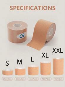 5米长透明胸贴 S-XXL码 时尚塑形提拉胸贴 隐形胸贴文胸 适合大胸女性穿衣或搭配衣物时支撑胸部 - 杏色 - 查看 8