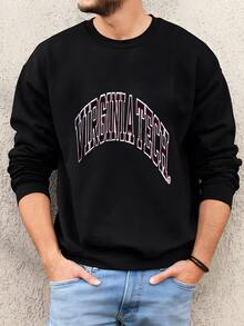 Mens Vintage 90's Rare Virginia Tech Hokies University  Crewneck Sweatshirt Xl Sweatshirt - màu đen - Xem 2