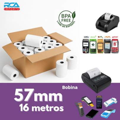 10 Bobina Térmica 58mm  mini impressora