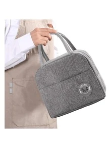 Bolsa Térmica Portátil Com Isolamento Térmico De Desenho - Cinza - Visão 4