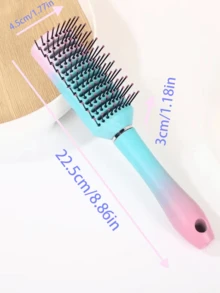 1件/3件套美发梳，造型梳，理发梳，卷发梳，气垫梳，按摩梳，解结梳，按摩工具，染发梳，头部按摩器，轻松梳开缠结，塑料材质，可用于吹干和拉直头发，椭圆形气垫梳，适用于各种发质，包括粗硬/卷曲/细软/长/短发，干湿两用，男女皆宜，气垫防静电梳，塑料按摩防静电发梳，实用护理，SPA，居家头部按摩，卷发梳 - 彩色 - 查看 7