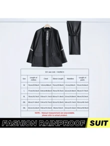 Capa de Chuva Feminina Azul Escuro para Motocicleta, Capa de Chuva Casual de PVC Impermeável com Capuz, Estilo B31, Respirável Durável e na Moda, Conjunto de Capa de Chuva e Calça Impermeável Feminina - Equipamento Respirável e Durável para Uso Externo em Motociclismo, Caminhada e Viagem - Multicolorido - Visão 8