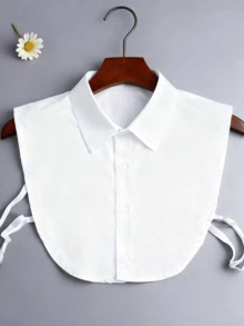 1 件可拆卸衬衫领，1 件时尚可拆卸女领，防滑设计，多功能装饰，适合所有季节，半衬衫假领，可用于连衣裙和圣诞装饰