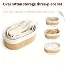 Storage Baskets - 橢圓形-白 - 查看 1