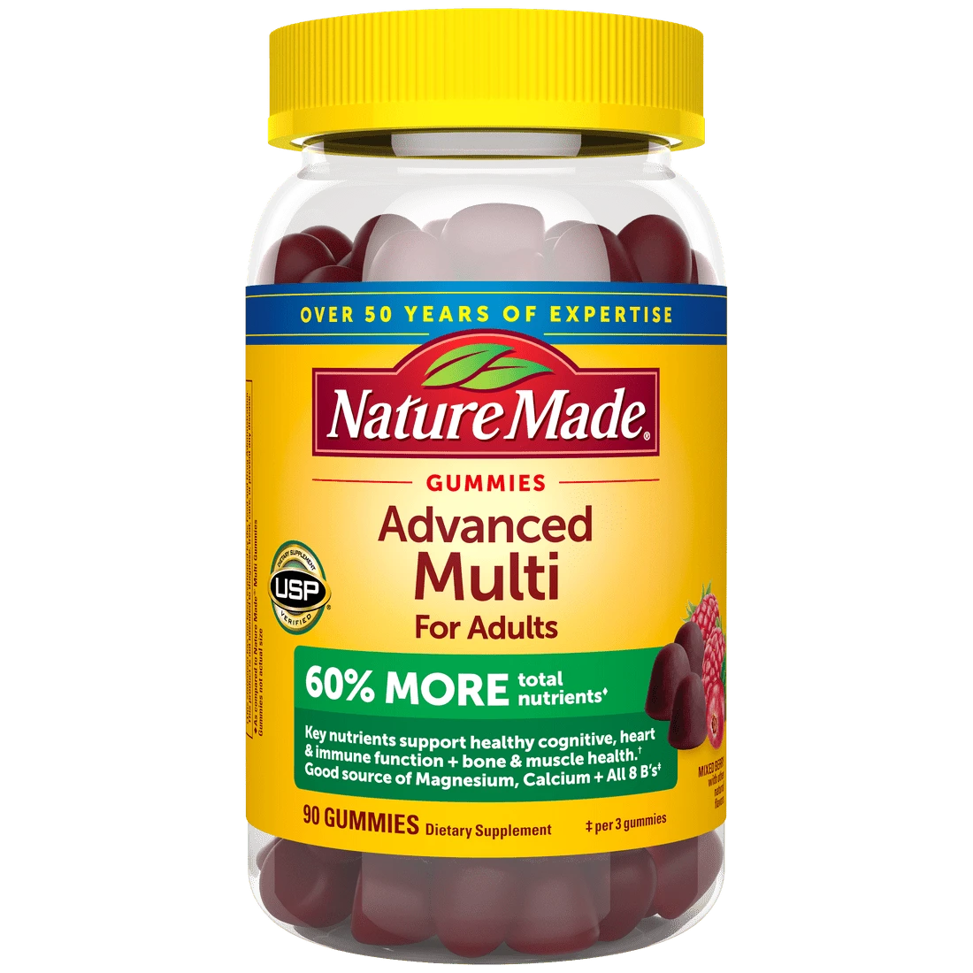 Nature Made Advanced Multivitamin For Adults Gummies - Quả mọng hỗn hợp - Xem 1
