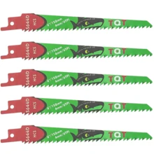 5-10-20件套 S644D 往复锯片套装，适用于木材切割，150mm 6TPI 拆卸锯片，可快速切割木材、修剪枝条和 PVC 管材