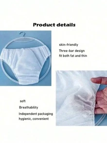 10/20pcs Pure White Color Disposable Women's Underwear Comfortable And Hygienic High-Waisted Disposable Panties For Women - Perfect For Travel And Business Trips,For Travel Outdoor Trips, Menstrual Periods, And Postpartum Care Disposable Women's Underpants, Soft And Comfortable, Suitable For Travel, Hotel, Hospital And Other Emergency Situations