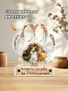 Personalized Pet Memorial Acrylic Heart-Shaped Plaque, 22 Styles Available - Curved Heart-Shaped Pet Memorial, Commemorate Beloved Dogs Or Cats, Customizable Desktop Decor, Memorialize Cherished Pets - Ideal For Pet Lovers - Pet Memorial Gift, Christmas Pet Decor, Pet Lover Gift, Customized Christmas Decoration, Christmas Gift, Personalized Gift - Multicolor - View 19