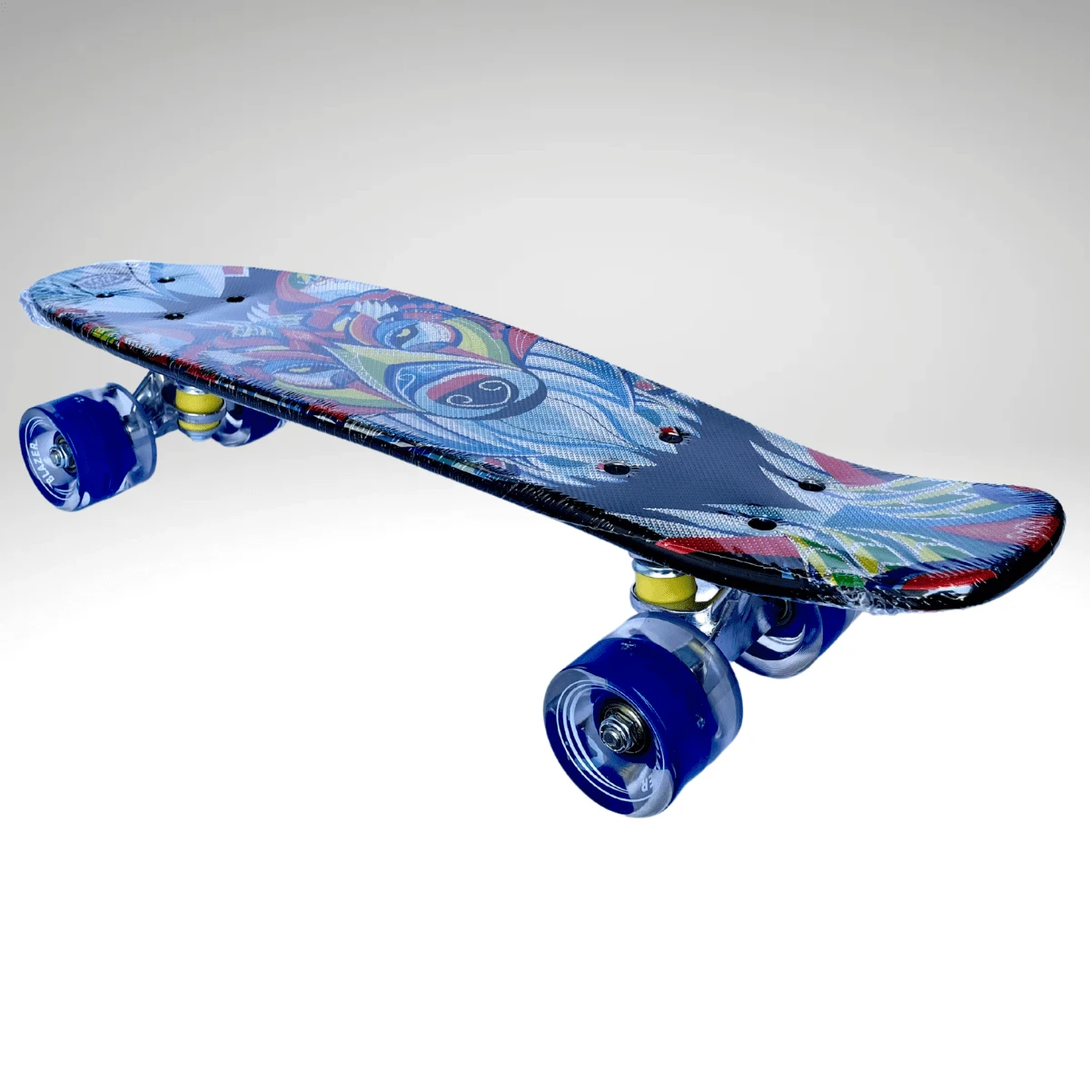 Patineta Penny 22 Pulgadas con Luz Le en las Llantas, varios Diseños, ideal para paseo cortos, Perfecto practicar deporte - Azul Marino - Ver 1