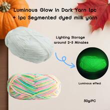 50G/PC Colorful Glow Yarn] Glow In The Dark Yarn, Crochet Yarn, DIY Art, Knitting, Crochet And Crafts Yarn - Multicolor - View 35