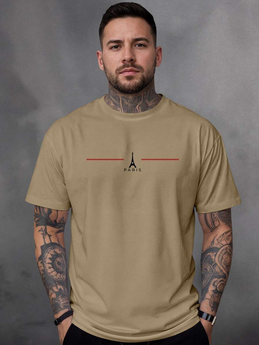 Men T-Shirts - 米色 - 查看 1