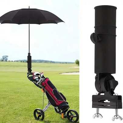 Golf Ball Umbrella Stand, Golf Ball Cart, Adjustable Umbrella Frame Accessories, Golf Cart Umbrella Stand