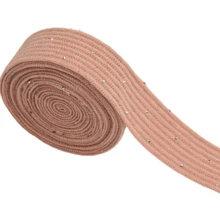 1 Rolle einseitig geripptes Band, gestreiftes Kordsamt-Band, verschiedene Farben, 3 Handwerke verfügbar (Folienpunkt, Strass-Einlage oder hochmetallischer Glanz), geeignet für DIY-Basteleien, Haarzubehör, Geschenkverpackung, Weihnachtsdekoration, Blumenarrangements, Hochzeiten, Partydekorationen