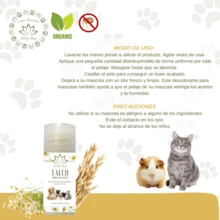 Talco Baño En Seco Orgánico Para Perros, Gatos Y Hurones 125g. - PIEL SENSIBLE  125 GR - Ver 3