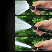 高压洗车水枪喷嘴，家用高压水枪，适用于冲洗、浇灌植物和蔬菜，配有不锈钢水管夹 - 彩色 - 查看 6