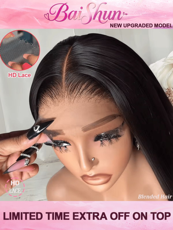 200% Dichte 13x4 13x6 HD Spitzenfront Perücken Ohr zu Ohr gemischtes Haar vorausgerupft 4x4 5x5 HD transparente Spitzenverschluss Frontperücke knochenstraight zum Anziehen und Losziehen 3 Sekunden Klebefrei Perücken brasilianisches Jungfernhaar mit Babyhaar Mehrfachgrößen perfekt für Frauen natürliche schwarze Farbe für den täglichen Gebrauch 8- 14 Zoll Bob Perücke