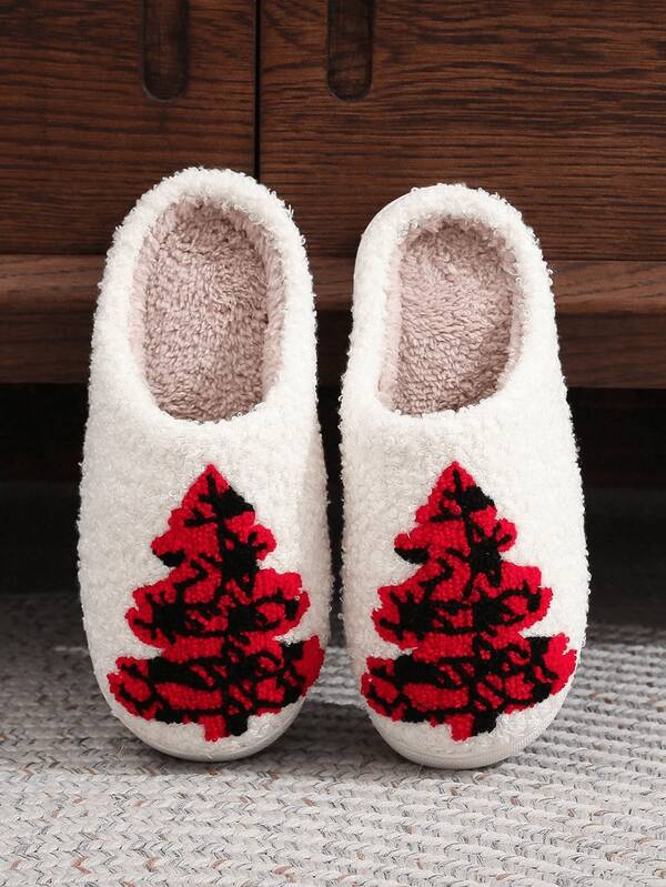 New Cross-Border European And American Christmas Autumn/Winter Unisex Couple Snowman Socks, Gingerbread Man, LOVE Letter, Christmas Hat, Scarf, Cute Cartoon Fleece Slippers, Indoor Non-Slip Couple Indoor Fabric Slippers