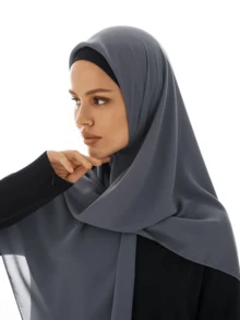 1 Stück Chiffon Hijab Schal, Winter Herbst Chiffon einfarbig, vielseitig für den täglichen Gebrauch, Damen einfarbiger Chiffon Hijab Schal, geeignet für tägliches Tragen, Abaya Accessoires, Verschleierungskleidung für Frauen