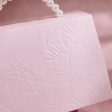 10 pièces Boîtes cadeaux élégantes gaufrées avec poignées en perle et rubans en satin, boîtes à cadeaux de mariage de luxe pour la Saint-Valentin, la baby shower, le baptême, l'anniversaire, les cadeaux d'anniversaire, emballage cadeau haut de gamme avec plusieurs options de taille. Décorations de Noël à la maison, cadeaux de Noël, décoration de Noël