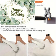 1pc Green Plant Birthday Background, Succulents And Eucalyptus Leaves Birthday Party Photography Background, Polyester Material, Blooming Eucalyptus Leaves Photo Background, Happy Birthday Party Decoration Supplies For Christmas Decorations, Indoor And Outdoor Wall Decoration, Multiple Sizes, Party Supplies