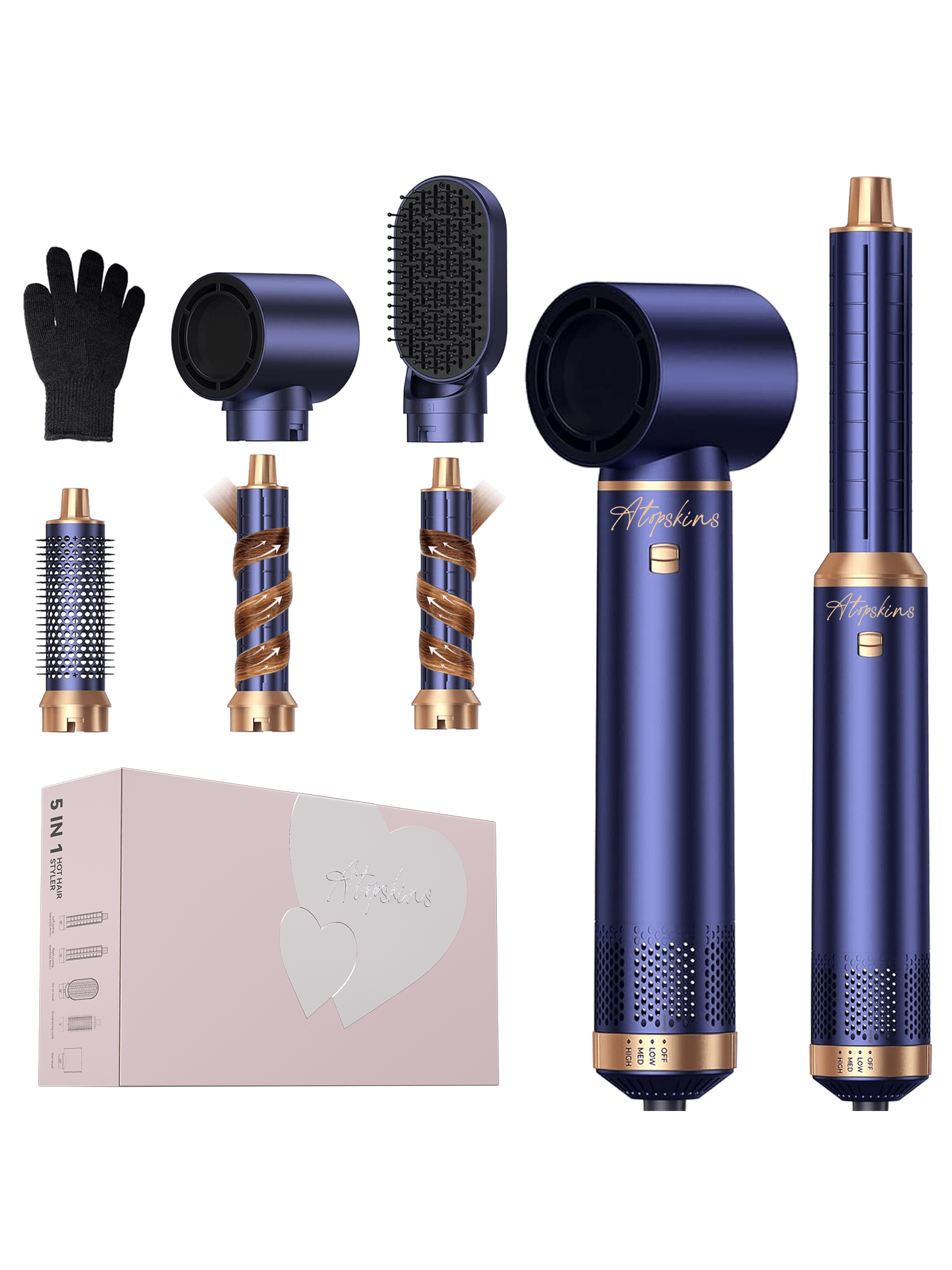 ATOPSKINS فرشاة تصفيف الشعر الساخنة متعددة الوظائف...