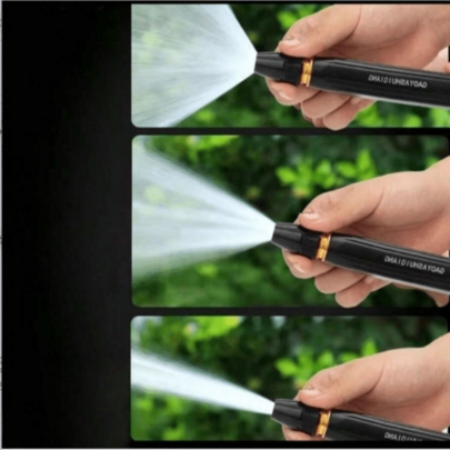 High Pressure Car Wash Water Gun Nozzle, High Pressure Water Gun For Home Use, Suitable For Rinsing, Watering Plants And Vegetables, With Stainless Steel Water Hose Clamp