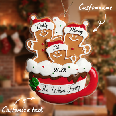 Personalized Customized 2025 Family Christmas Decorations - Family Member Names Decorations,Custom Grandkids Names Ornament, Christmas Ornament For Grandparents, Family Christmas Ornament, Christmas Gift For Grandpa/Grandma/Mom/Dad,Personalizable Gift .