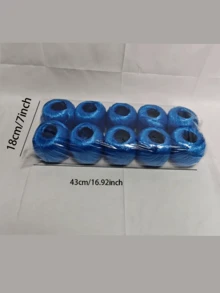 10 rollos (total 400 metros) Cuerda de plástico duradera y resistente al desgarro - Ideal para jardinería, mensajería, embalaje de comercio electrónico, atado diario, sujetadores, accesorios de embalaje para regalos de Navidad/Halloween, decoración artesanal e industria y construcción agrícola (5 colores: azul, amarillo, verde, rojo, blanco) - Unitalla - Ver 14