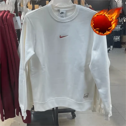 Nike 男士户外运动休闲舒适圆领套头长袖保暖卫衣，带刺绣logo，建议选大一码