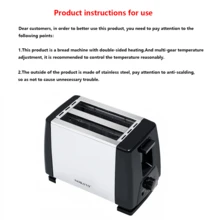 SOKANY 016S Household Toaster, Fully Automatic Double-Slice Toaster, High Power, 6 Heating Levels, Adjustable Temperature, Fast Toasting, Stainless Steel Material, And Reliable, Suitable For Home Toaster, Breakfast Maker, Toast Maker