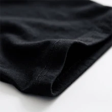 Black Cotton Short Sleeve T-Shirt With  I Hug My Cat So I Don't-All-Cotton - Black - View 4