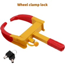 Lislark Heavy Duty Wheel Clamp Car Security Clamps Locks For Caravan Van Trailer Lock - Yellow - View 7