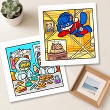 【疗愈与减压】全新《猫咪犯罪》42页涂色书，猫咪爱好者和艺术家的福音，收录可爱又贴近生活的猫咪瞬间，成人减压玩具，儿童益智玩具，亲子互动活动，DIY涂色书，培养思维能力，文具用品，学习用品，送给女孩、新娘、母亲的完美礼物 - Cat Crimes - 查看 8