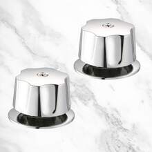 Set Of Chrome-Finished Metal Shower Handles For Bathroom, Dual Control, Stainless Steel, Easy Wall Mounting, High Durability And Precise Control - Silver - View 2