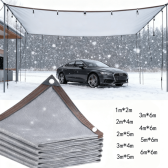 1 件装防紫外线灰色 HDPE 遮阳帆凉亭遮阳布隐私屏幕户外遮阳网
