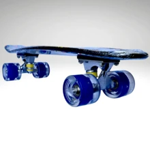 Patineta Penny 22 Pulgadas con Luz Le en las Llantas, varios Diseños, ideal para paseo cortos, Perfecto practicar deporte - Azul Marino - Ver 3
