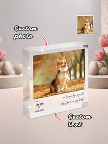 Personalized Pet Paw Memorial Acrylic Ornament-19styles,Personalized Pet Gift With Your Own Photo For Pet Lovers, Custom Pet'Name, Custom Picture In Memory Of Pet, Pet Loss Sympathy Gift, Dog Bereavement Gift, Memorial Gifts For Loss Of Pet - Multicolor - View 7