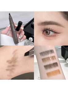 [Dual-Effect Eyebrow Pencil] Multi-Prong Brush Head Outlines Each Brow Hair Precisely, Simultaneously Fills In Hairline, Waterproof And Smudge-Proof. Realistic Hair Flow Technology Blends Naturally, Easy For Beginners, Dual-Ended Design Saves Time, 24-Hour Long-Lasting. Ideal Holiday Gift, Helps Unlock Flawless Makeup.