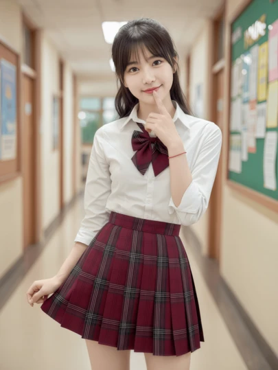 一套日式甜美JK女学生制服服装，含领带，适合角色扮演、节日派对、表演、舞台、圣诞节、情人节、日常穿着，包含上衣和裙子。