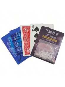 1pc Floating Ring + 1pc Floating Card, Beginner Floating Set, 1 Magical Stainless Steel Floating Ring Trick, Suitable For Close-Up, Stage Magic, Random Ring Style, 1 Set Of Magical Floating Paper Cards - Hummingbird Floating Card Magic Trick, Party Entertainment Paper Magic Toy - Rotating Card Illusion Magic, Used For Novel Parties And Gatherings, Levitating Playing Card Prop, (Random Card Colors, Patterns And Packaging) (Some Card Patterns Are Random)