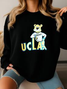 Vintage University California Los Angeles  Bruins By Champion Sweatshirt  Crewneck  Pullover Printed Logo Blue Color Men's M Sweatshirt - 黑色 - 查看 2