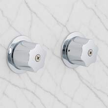 Set Of Chrome-Finished Metal Shower Handles For Bathroom, Dual Control, Stainless Steel, Easy Wall Mounting, High Durability And Precise Control - Silver - View 3