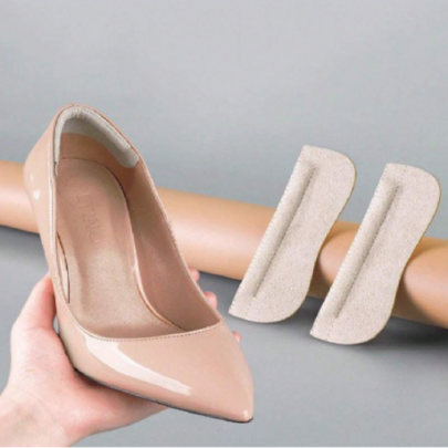 1 par de protectores de talón, cojines antideslizantes para talones para mocasines, tacones altos y zapatos de cuero, previenen el roce