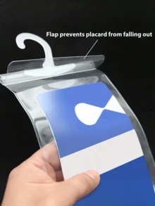 Disabled Persons Placard Protective Cover, Ultra Clear Disabled Persons Parking Placard Protective Cover With Large Plastic Hanger,Disabled Slogan Tag Hanging Bag, Plastic Transparent Pvc Hanging Bag, Parking Tag Storage Bag, Disabled Parking Tag Bag, Transparent Pvc Disabled Card Hanging Bag, Car Interior Parking Tag Hanging Bag - Multicolor - View 3