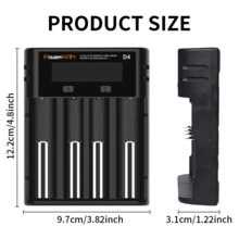 POWERKAN 通用智能充电器，兼容 1.2V 和 3.7V 可充电电池，包括 AA、AAA、14500 和 18650 电池，4 通道 LCD 显示屏，C 型输入，具备过充保护功能。 - 否 - 查看 3