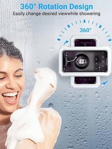 1pc The Perfect Gift For Music Lovers! No-Drill Shower Phone Holder - Adjustable, Waterproof & Sticky Back For A Truly Hands-Free Shower Experience - Multicolor - View 5